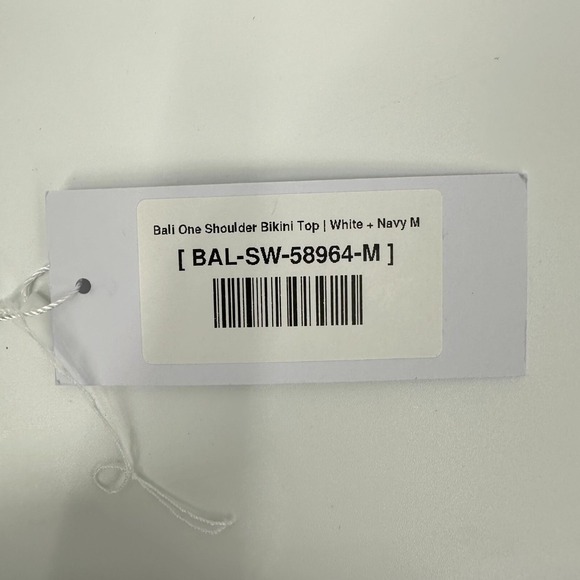 Baltic Born Bali One shoulder Bikini Set Women's M Blue‎ White Abstract Stretch - Picture 5 of 6